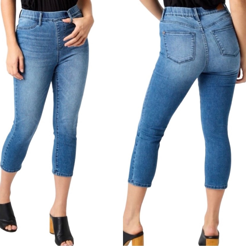 Judy Blue Skinny Fit High Waist Capri Pull On Medium Wash Jeans Size 9/29 9 29